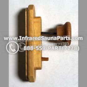 WOOD HANDLES + TOWEL HANDLES - HEMLOCK WOOD DOOR HANDLE STYLE 6 1