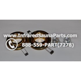 COMPLETE LIGHT ASSEMBLY 220V / 240V - COMPLETE LIGHT ASSEMBLY 2 HOUSING IN GOLD FINISH WITH 2 BULBS 220V / 240V 4