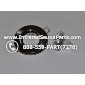 COMPLETE LIGHT ASSEMBLY 220V / 240V - COMPLETE LIGHT ASSEMBLY 1 HOUSING IN SILVER FINISH WITH 1 BULB 220V / 240V 4