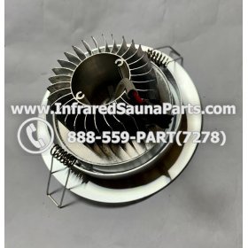 COMPLETE LIGHT ASSEMBLY 12V - COMPLETE LIGHT ASSEMBLY IN SILVER FINISH WITH LED BULB 2 PIN FEMALE 12V 4 x 4 INCHES 3