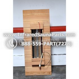 WOOD BENCHS + HEATERS - HEMLOCK WOOD BENCH + HEATHER + BLACK COVER ( 39" x 15.6" ) 4