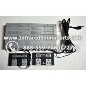 COMPLETE CONTROL POWER BOX WITH CONTROL PANEL - COMPLETE CONTROL POWER BOX IRONMAN INFRARED SAUNA STYLE 2 WITH TWO CONTROL PANELS 1