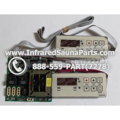 COMPLETE CONTROL POWER BOX WITH CONTROL PANEL - COMPLETE CONTROL POWER BOX / BOARD EZE INFRARED SAUNA WITH TWO CONTROL PANEL WHITE FINISH 1