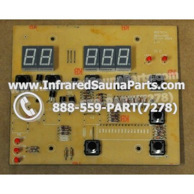 CIRCUIT BOARDS / TOUCH PADS - CIRCUIT BOARD  TOUCHPAD KEYSBACKYARD INFRARED SAUNA SRZHX00D - (8 BUTTONS) 1